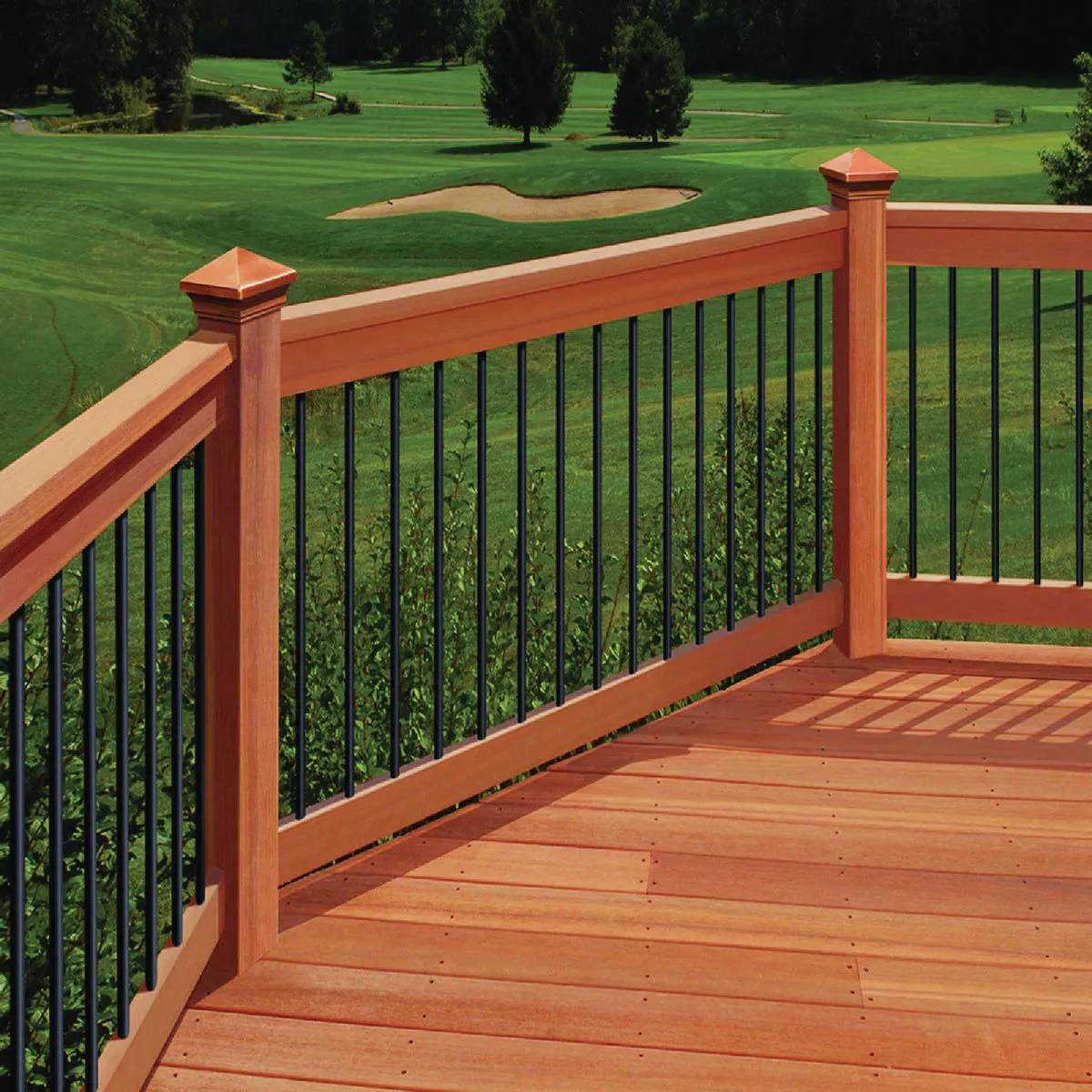 Fortress Building Products 32 In. x 3/4 In. Black Sand Galvanized Steel Round Railing Baluster (10-Pack)