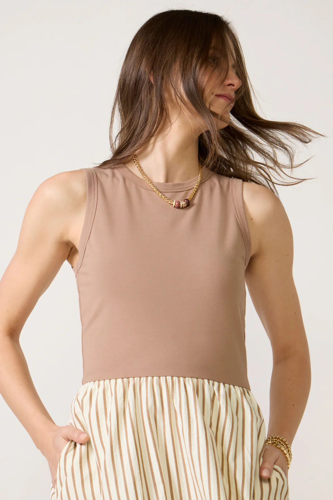 Kenni Mixed Media Dress