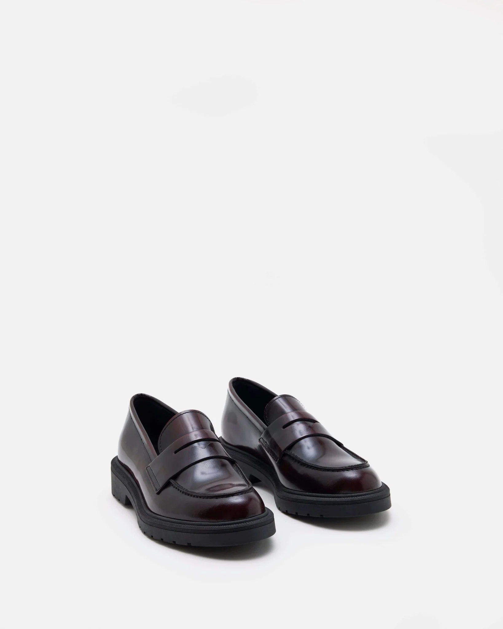 MOCASSINS GALILEA BORDEAUX - Mocassins en cuir vernis