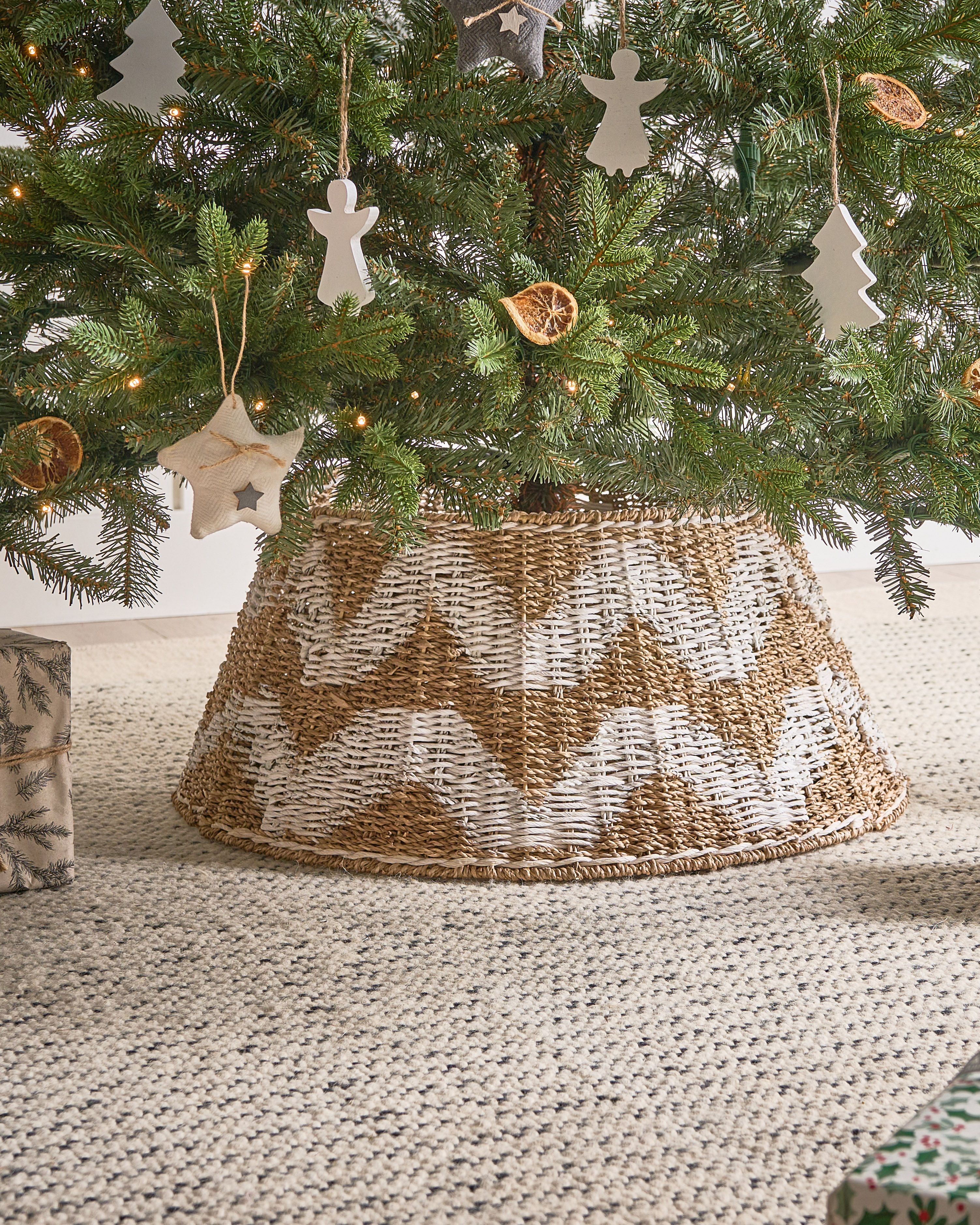 Christmas Tree Collar HIVER Seagrass Natural 60 cm