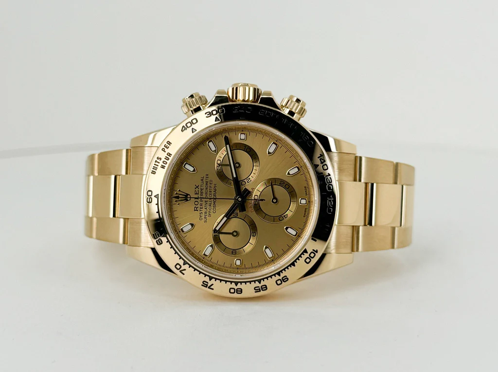 Rolex Yellow Gold Cosmograph Daytona 40 Watch   Champagne Index Dial   116508(1:1 replica) - Elite Watch Atelier