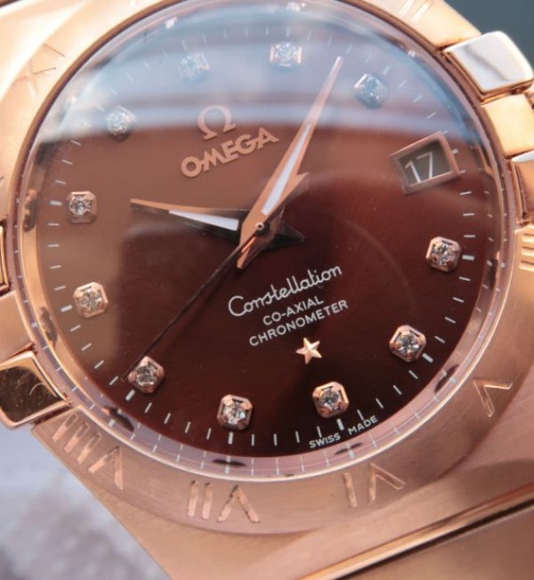 Replica Omega V6 Constellation 123.20.35 RG Case Brown Dial - Top club