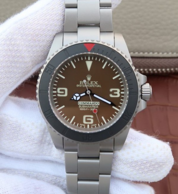 Replica Rolex Submariner Commando Gray Dial Ceramic Bezel SS Bracelet A2836 - Elite Watch Atelier