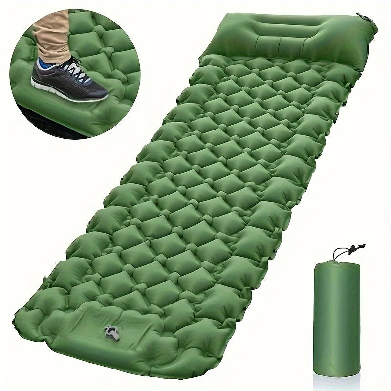 Opblaasbaar Kampeermatras met Ingebouwde Voetpomp – Lichtgewicht, Waterdicht en Duurzaam voor Ultiem Comfort