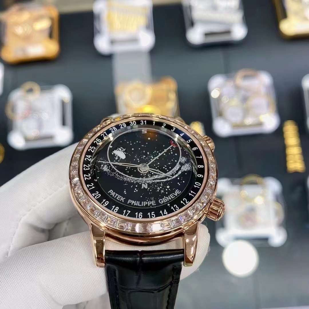 Patek Philippe Sky Moon Celestial 6104R Replica Watch Black Dial 40mm - Top club