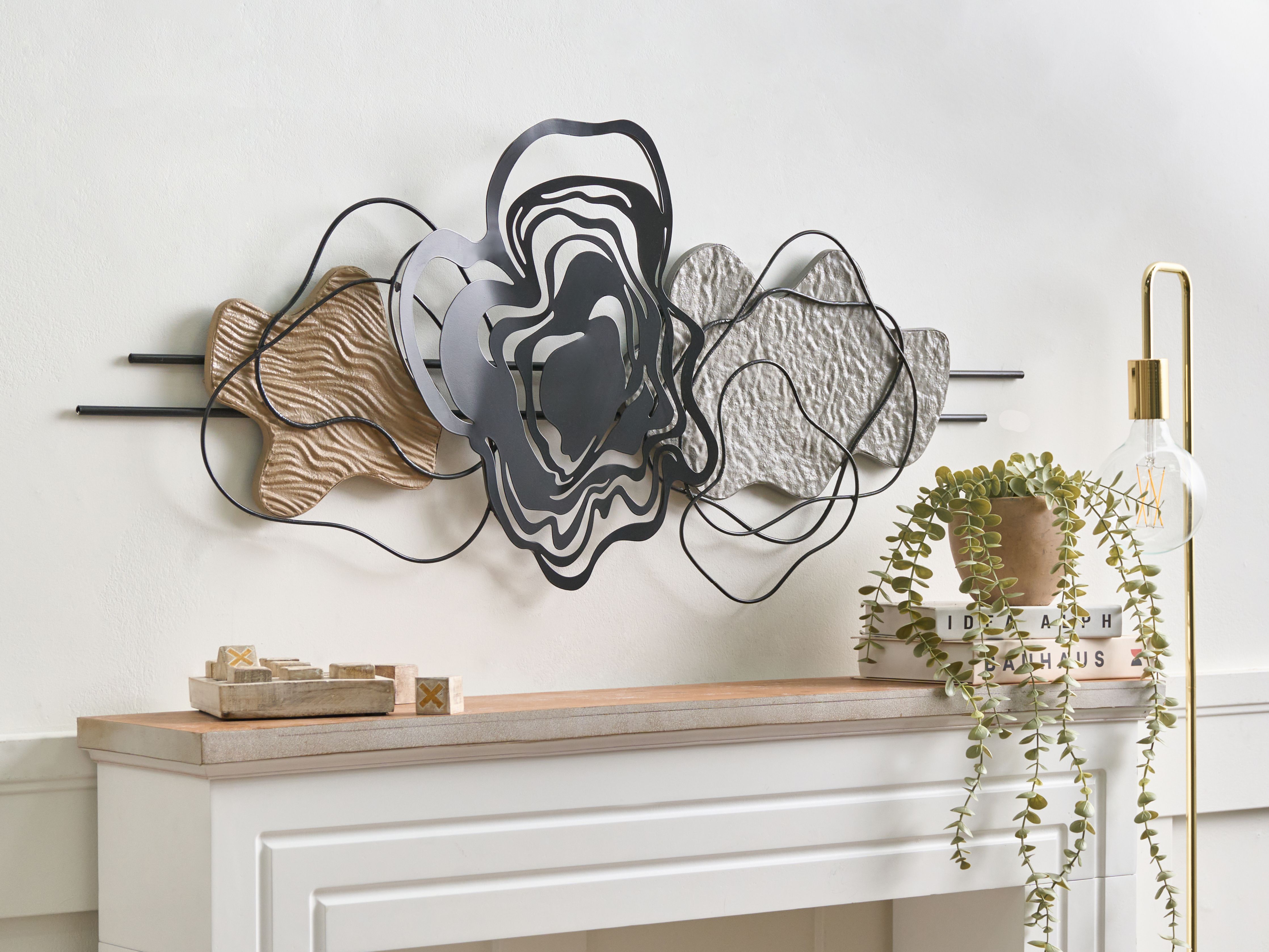 Wall Decor SALLINS Metal 48 cm Black