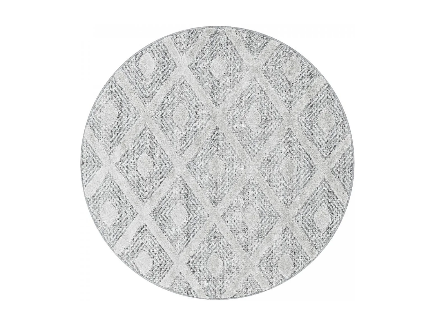 Tapis rond tissé motif scandinave PISTIOUM