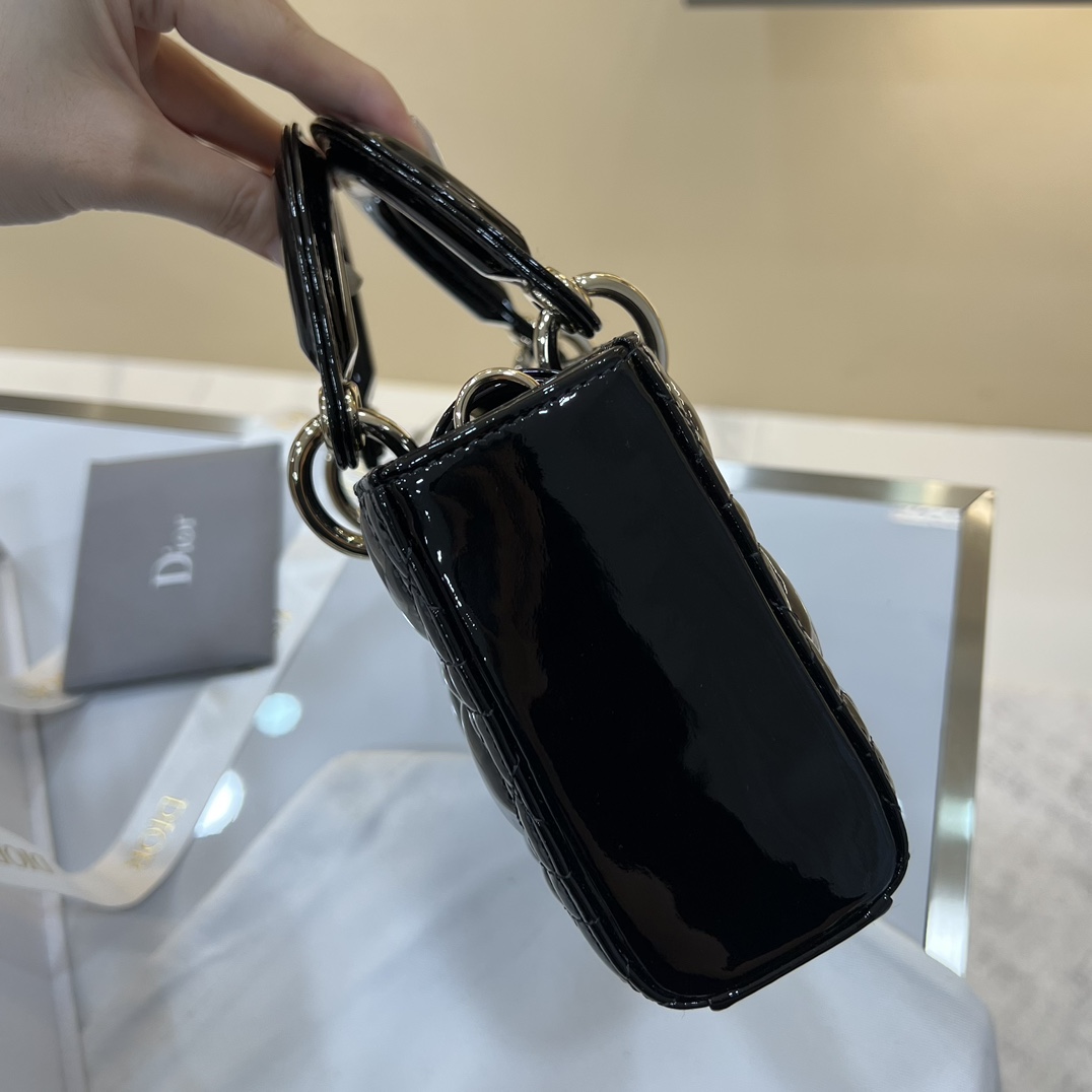 Dior Medium Lady D-Joy Bag Black For Women 8,7in/22cm1:1High-quality replica