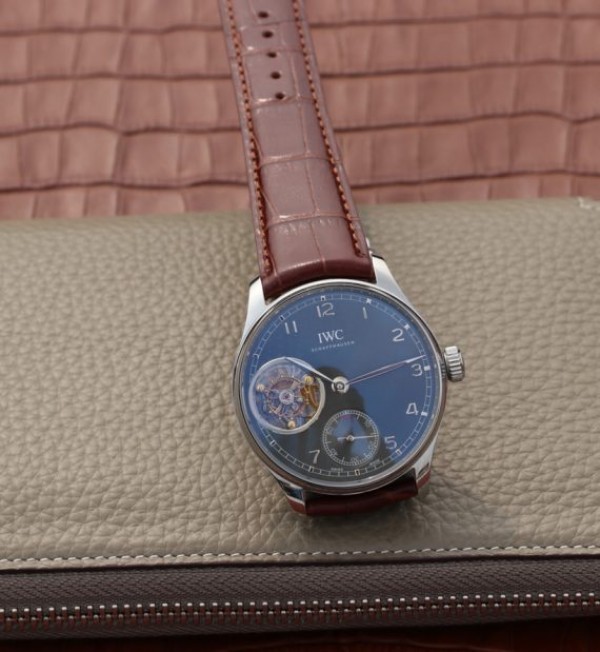 Replica IWC BM Portuguese Tourbillon Gray Dial Leather Strap - Top club