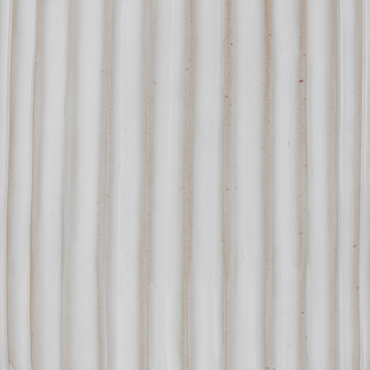 Vase Synthetic leather & ceramic, white, h.28 cm