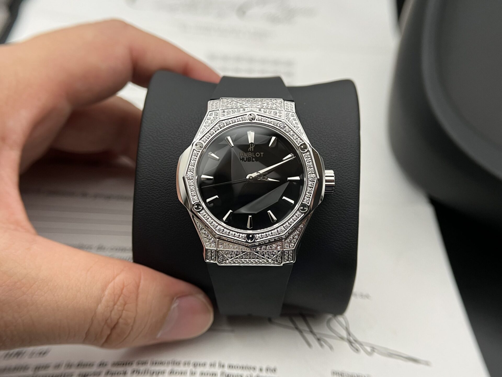 Hublot Replica Watch Classic Fusion Orlinski Black Dial Rubber Strap HB Factory 40mm - Elite Watch Atelier