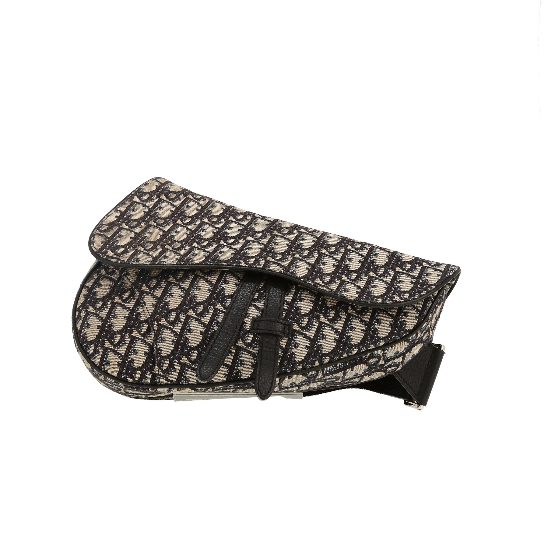 Dior Saddle shoulder bag in grey monogram canvas Oblique1:1High-quality replica