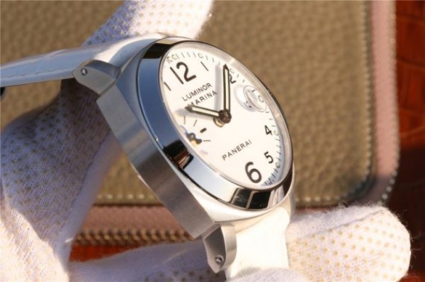 Replica Panerai PAM049 XF White Dial White Leather Strap A7750 - Top club