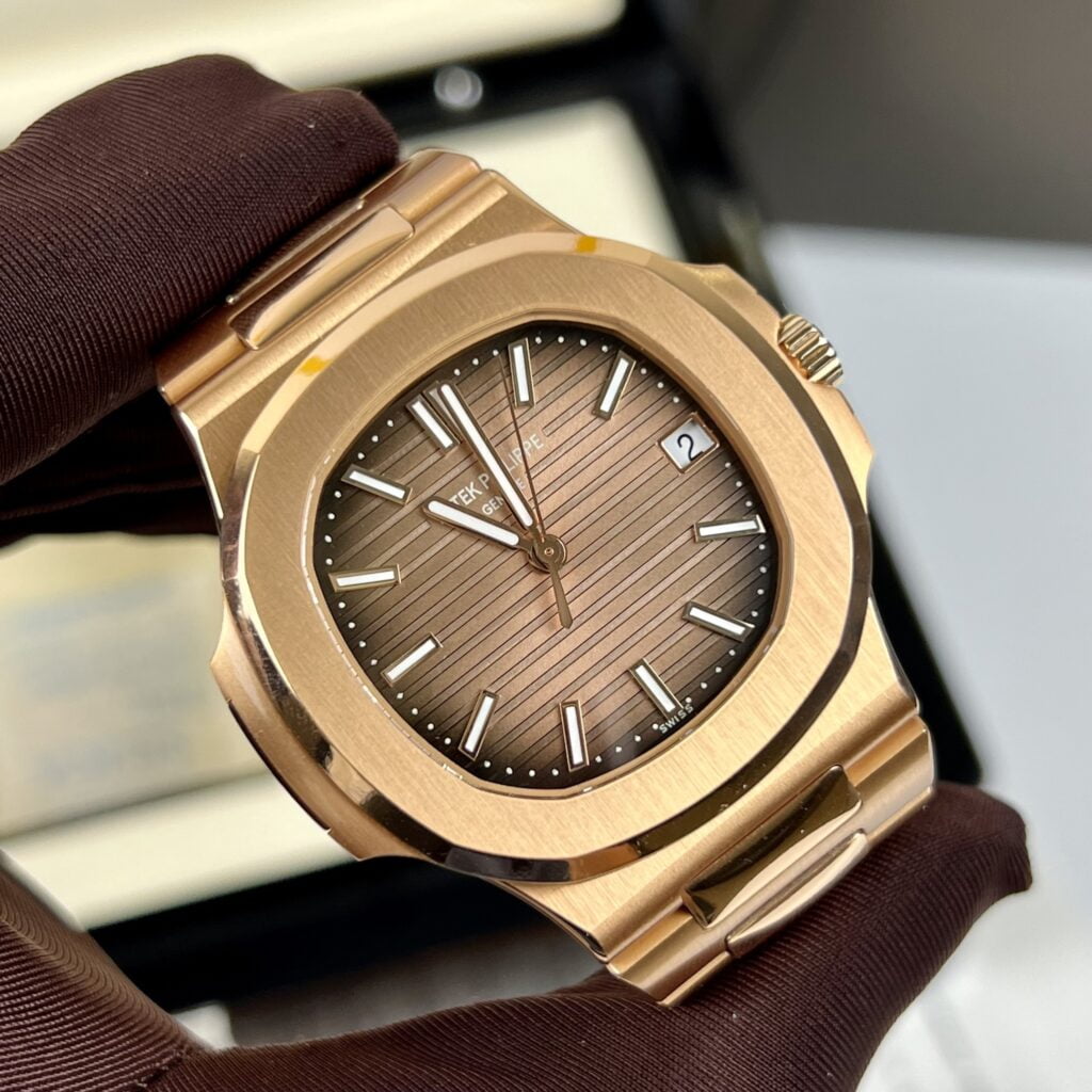 Patek Philippe Best Replica Watch Nautilus 5711 Gold Wrapped Brown Dial 3K Factory 40mm - Elite Watch Atelier