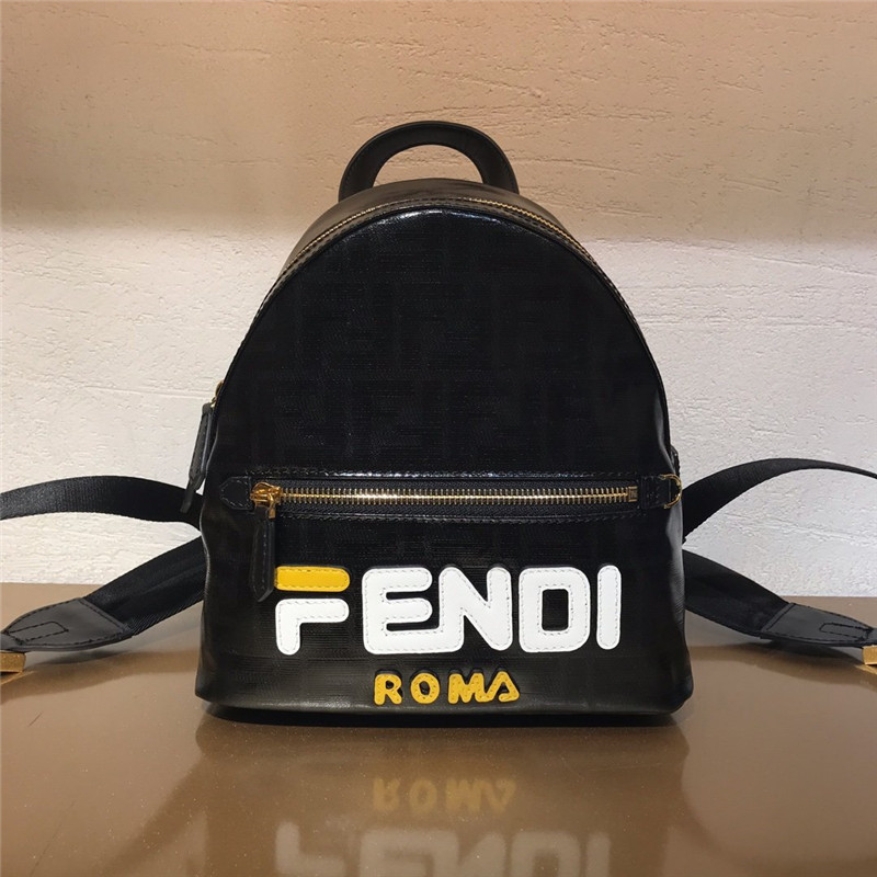 Fendi Black FF Backpack - Replicaclubs