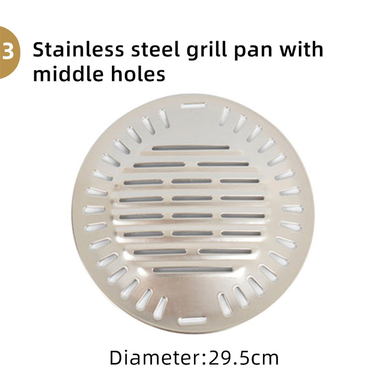 Wholesale Korean Commercial Restaurant Barbecue Accessories Grill Plate Stainless Steel Pan