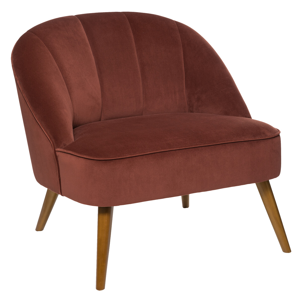 Armchair "Naova" Velvet, Terracotta Pink