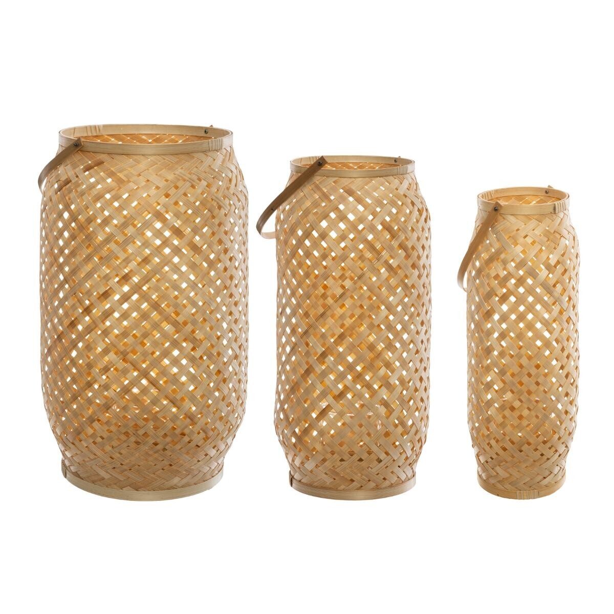 Set of 3 lanterns Bamboo