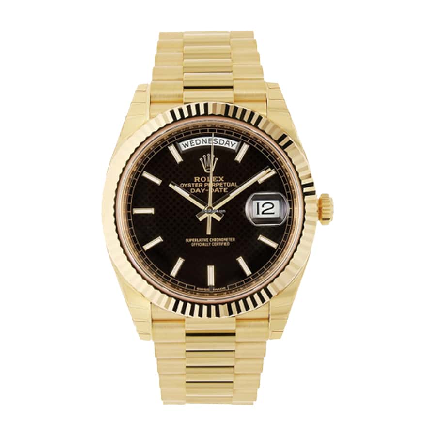 Rolex Day-Date Gold Black 228235 EW Replica - Elite Watch Atelier
