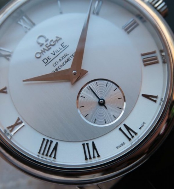 Replica Omega MKF De Ville 39mm Co-Axial White Dial Black Leather A2202 - Elite Watch Atelier