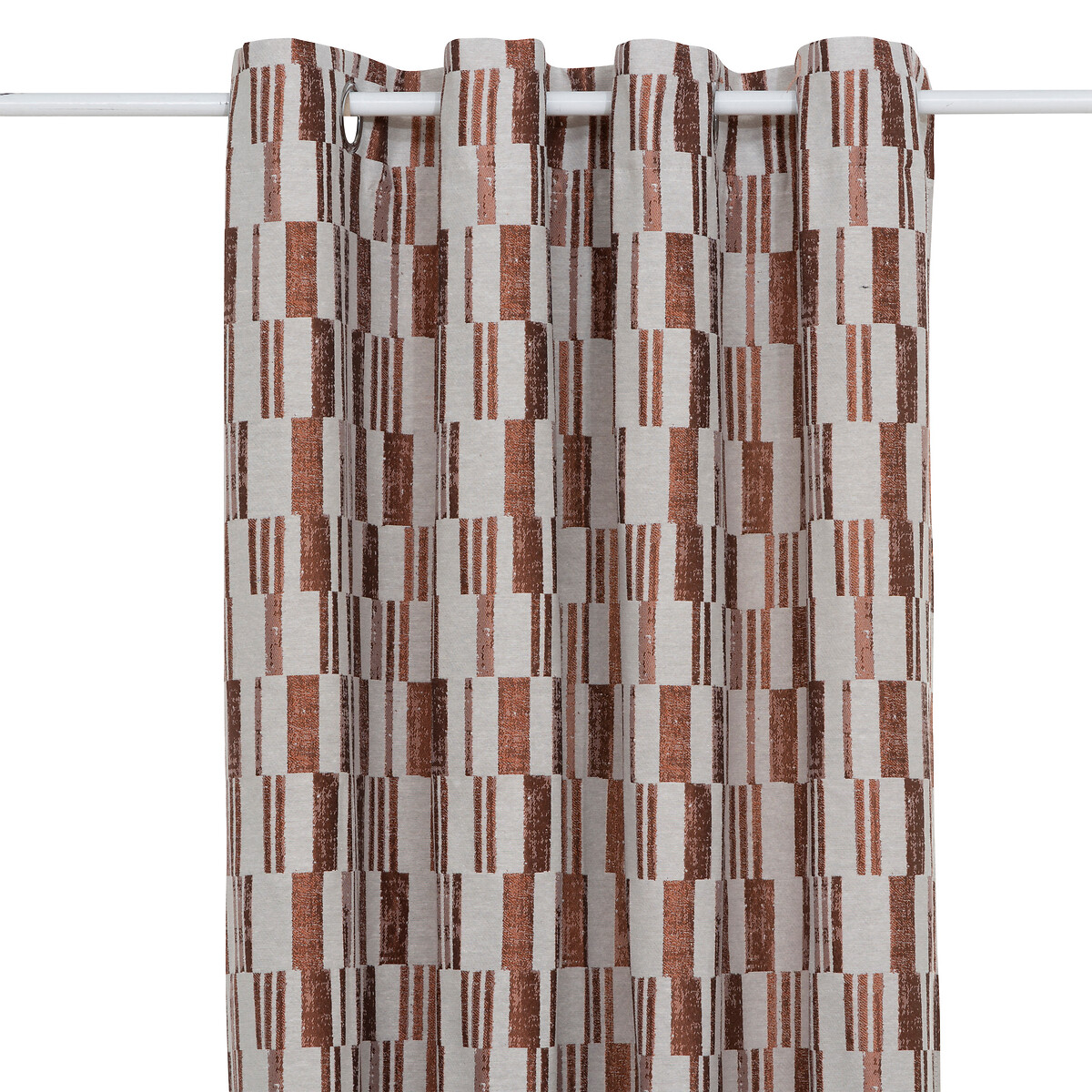 Curtain "Leyna" Jacquard, Terracotta, 140x260 cm