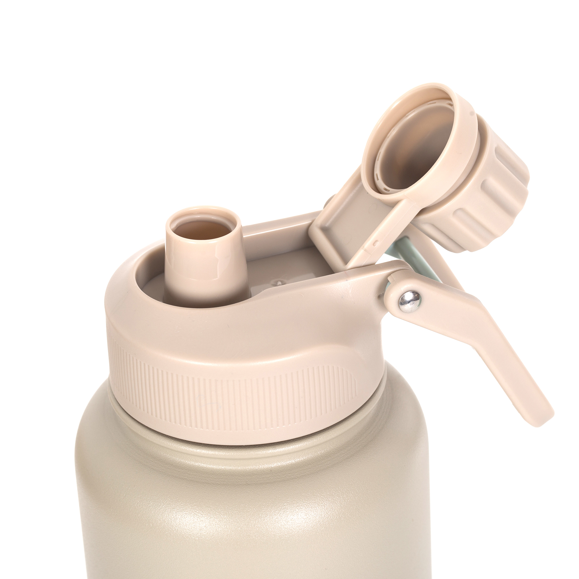 1200ml Stainless Steel Vacuum Flask with Phone Holder Lid Unique Design Outdoor Sports Camping Water Thermos