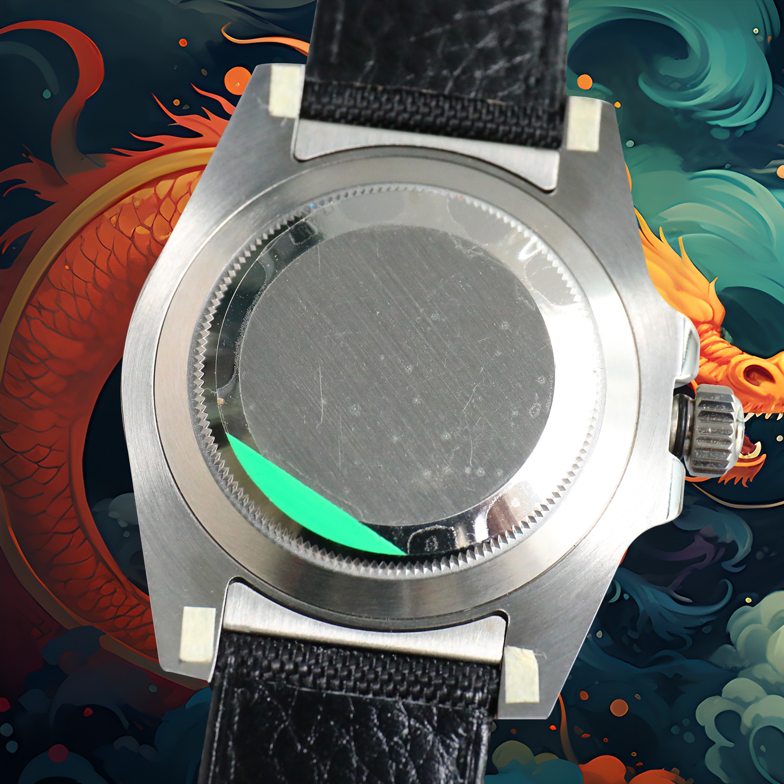 ROLEX Year of the Dragon Auspicious ?? ?? Submariner Carbon Fiber Bezel - Velcro Strap - Black(1:1 replica) - Top club
