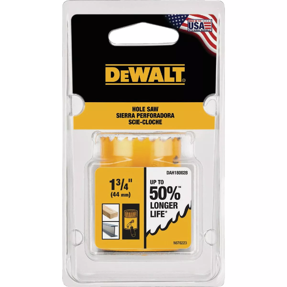 DEWALT 1-3/4 In. Bi-Metal Hole Saw