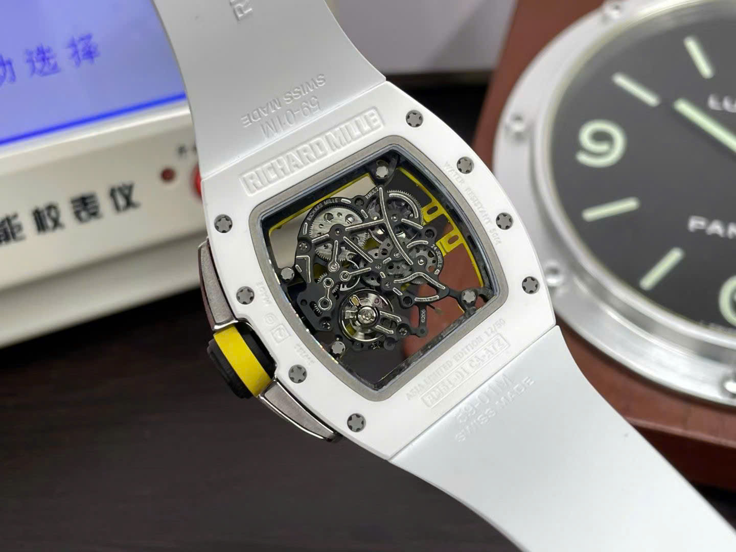 Richard Mille High End Watch Replicas RM61-01 Yohan Blake White Ceramic ZF Factory 43x50mm - Top club