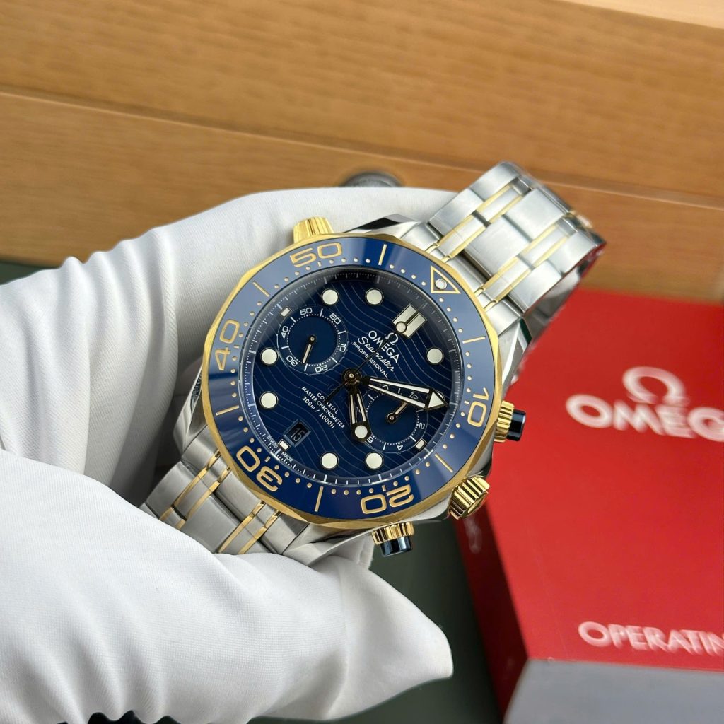 Omega Best Copies Watch Seamaster Diver 300M Chronograph Dial Blue N1 Factory 44mm - Top club