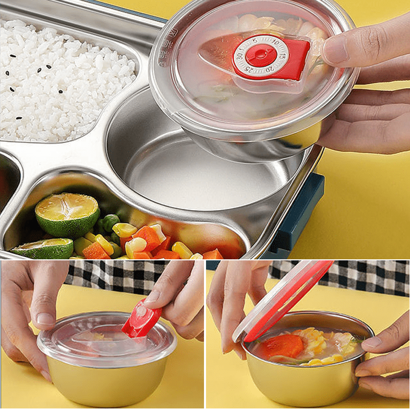 ThermoBox - Lunchbox met Soepkom en 4 Compartimenten
