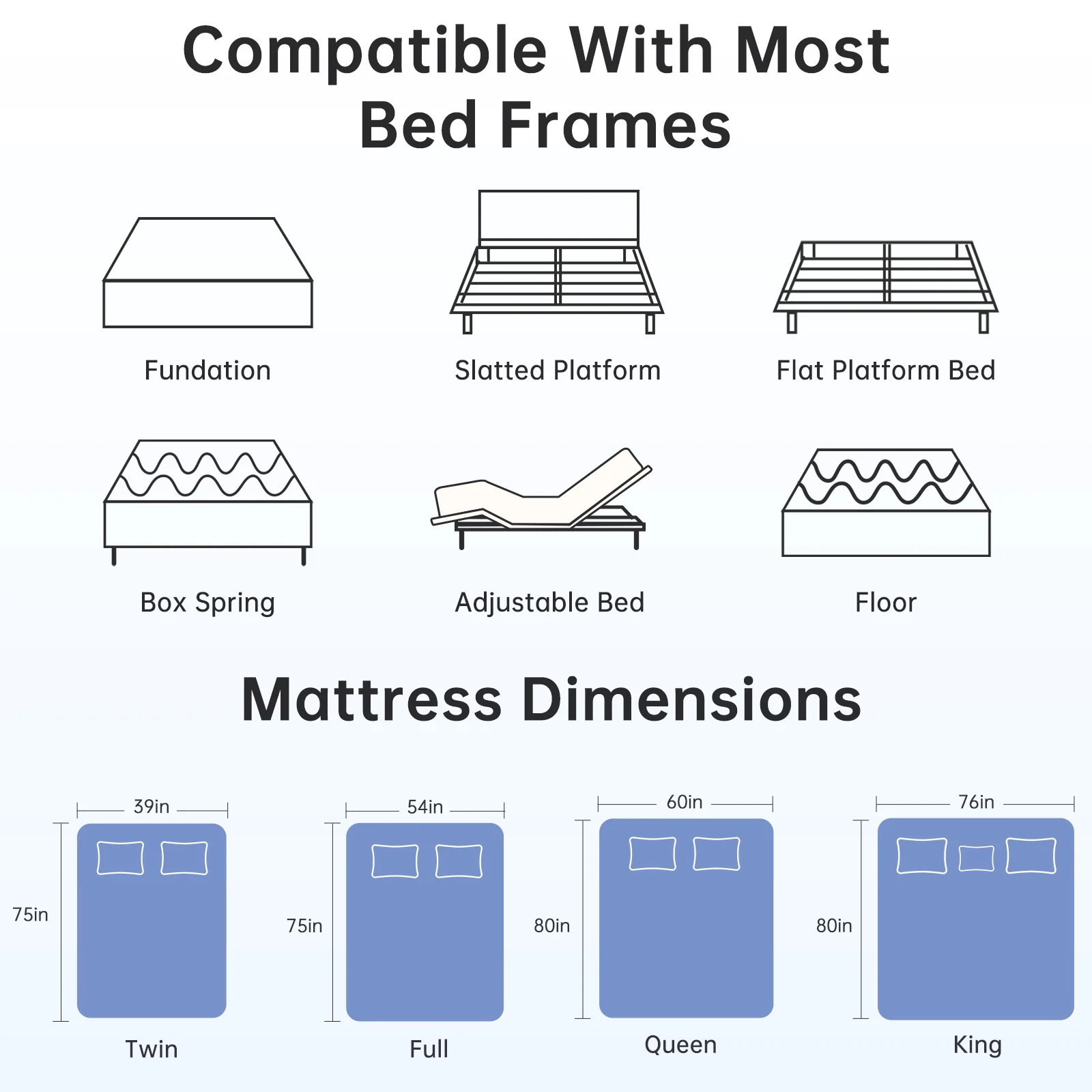 BabyQueen Twin Size Mattress 6" Medium Firm Gel Memory Foam Twin Mattress for Pressure Relief, Bed in a Box, Breathable Cooling Layers, Certified Safe Materials - Image 8