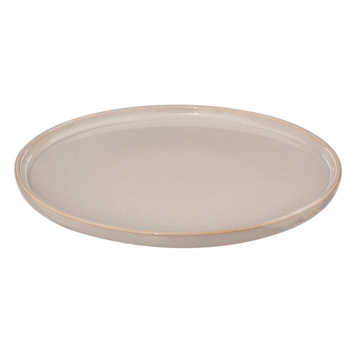 Flat plate "Unknown Land" D.26.7 cm, Beige