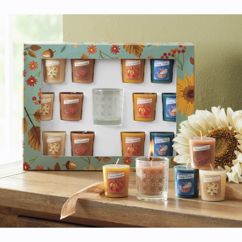 13-Piece Festive Fall Votive Set - MIDNIGHT VELVET CATALOG