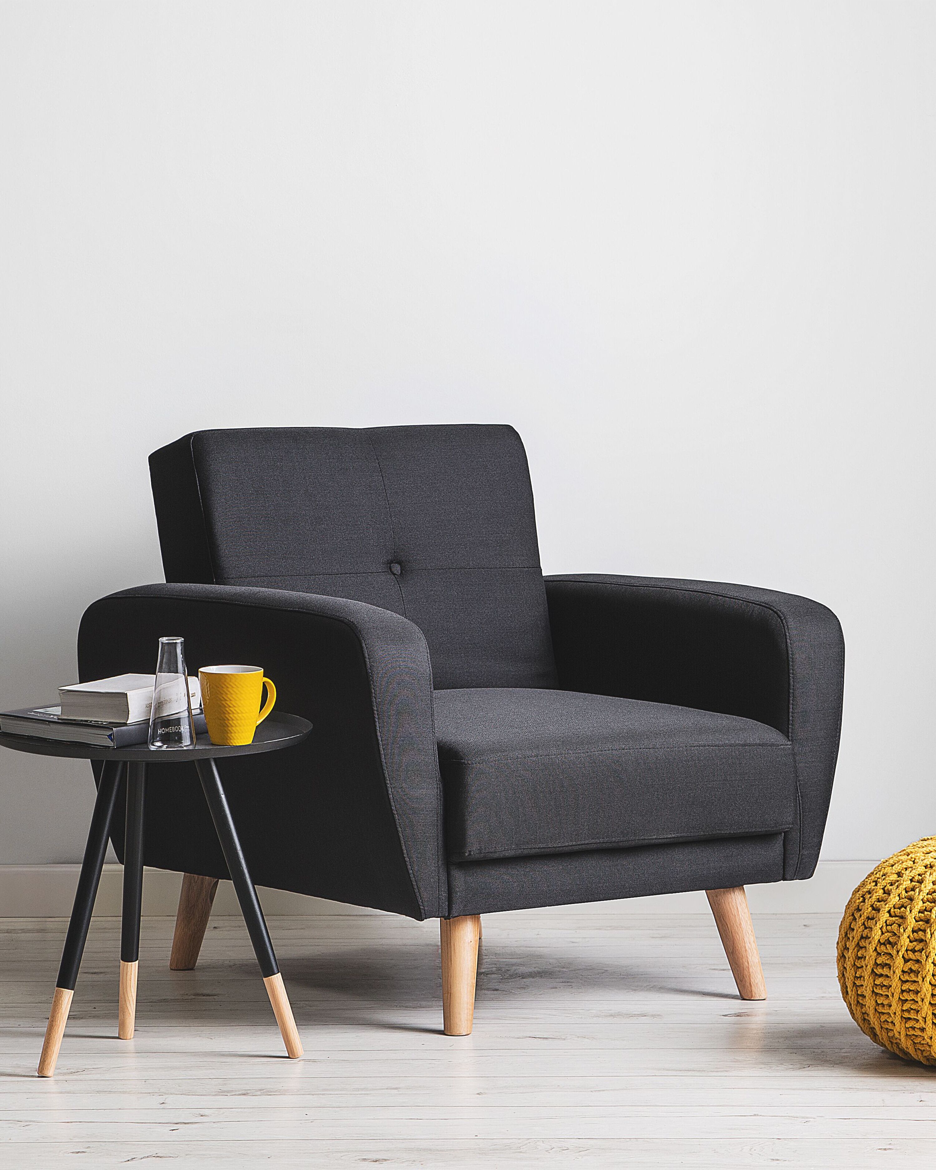 Recliner Chair FLORLI Fabric Black