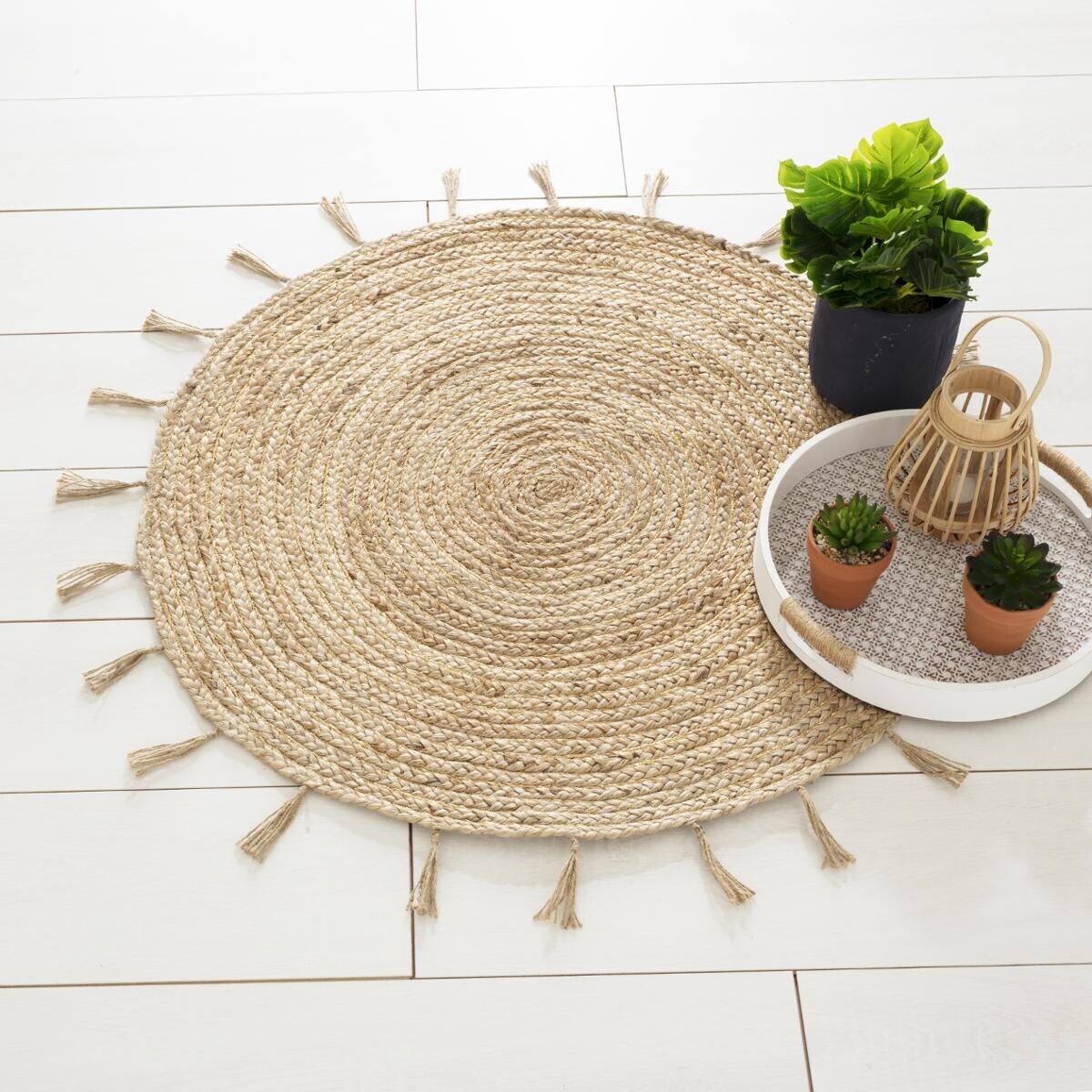 Round rug "Cosy'ness" Jute, D.80 cm