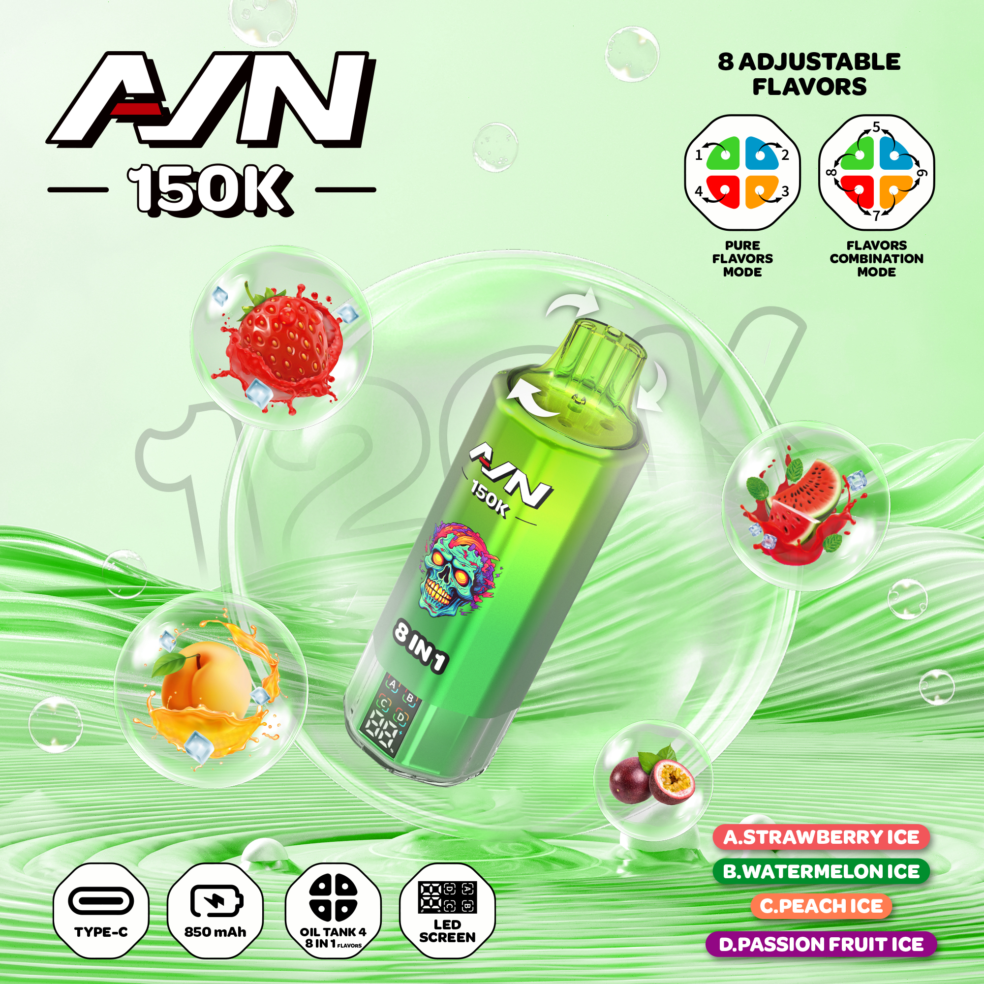 AIVONO AIM AVN 150000 Puffs 8 in 1 Disposable Vape
