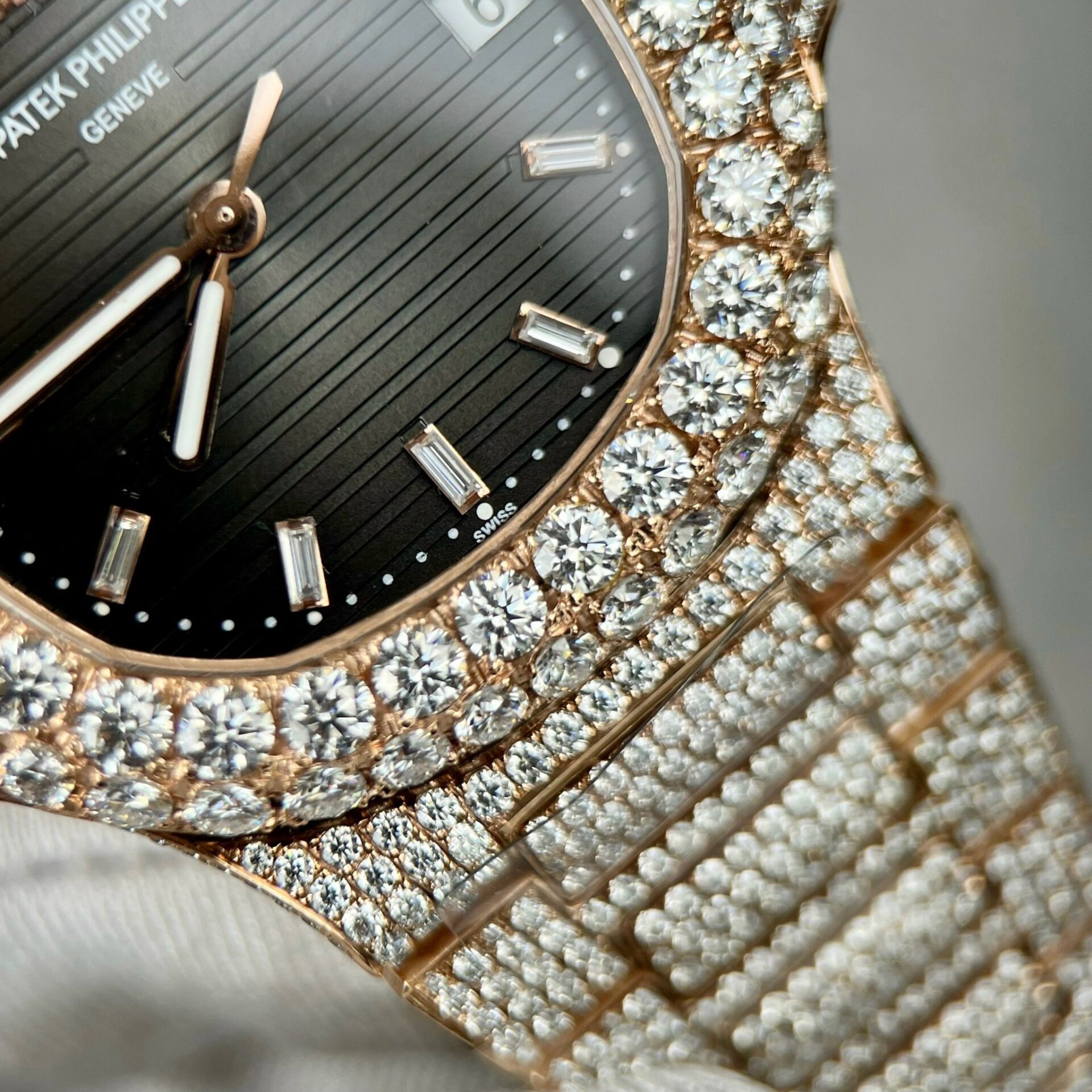 Patek Philippe 5711 Replica Watch With Moissanite Diamond Refined 3K 40mm - Top club