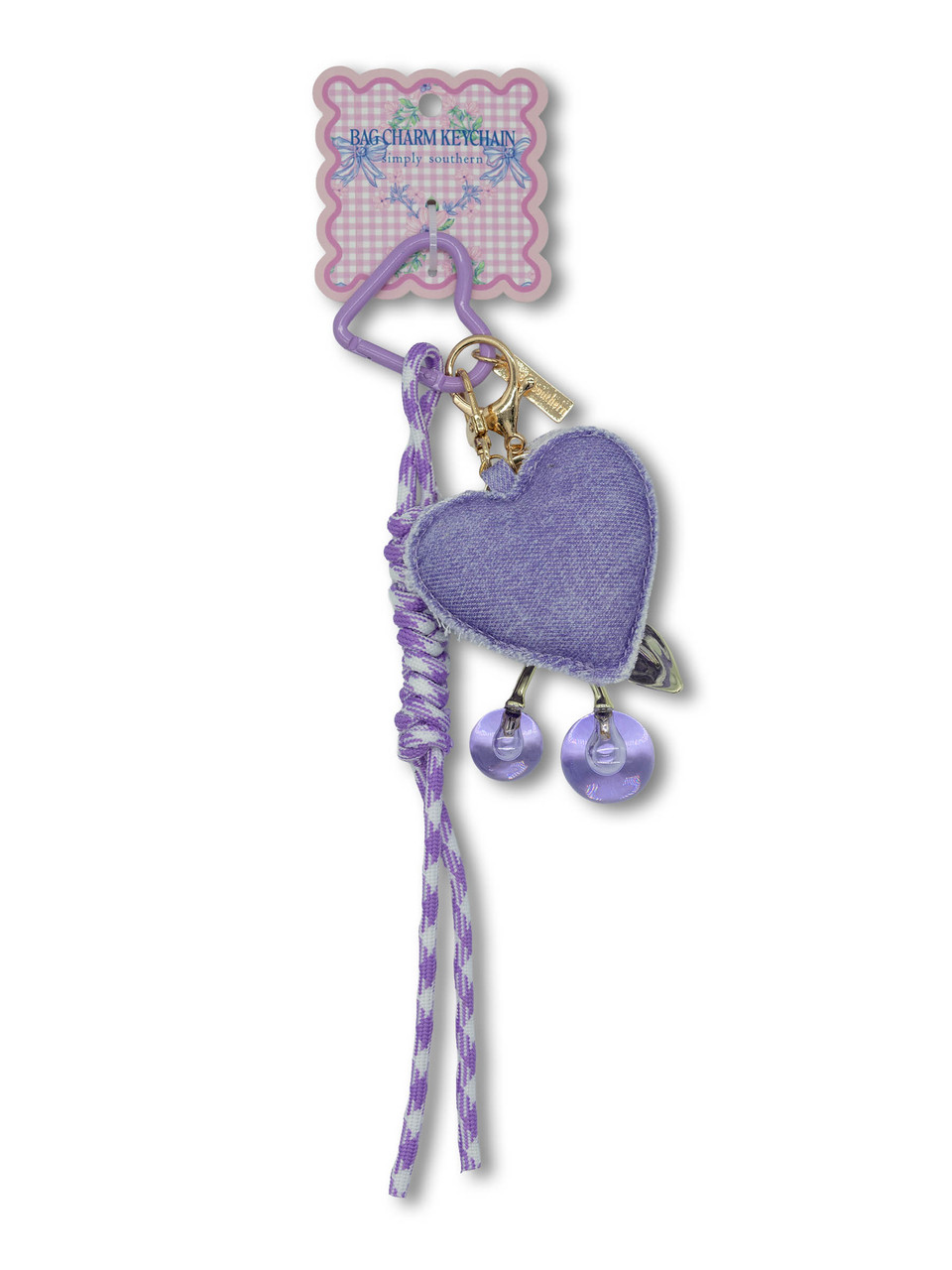 0126-BAG-CHARM-FRUIT-PRPL - Simply Southern Outlet