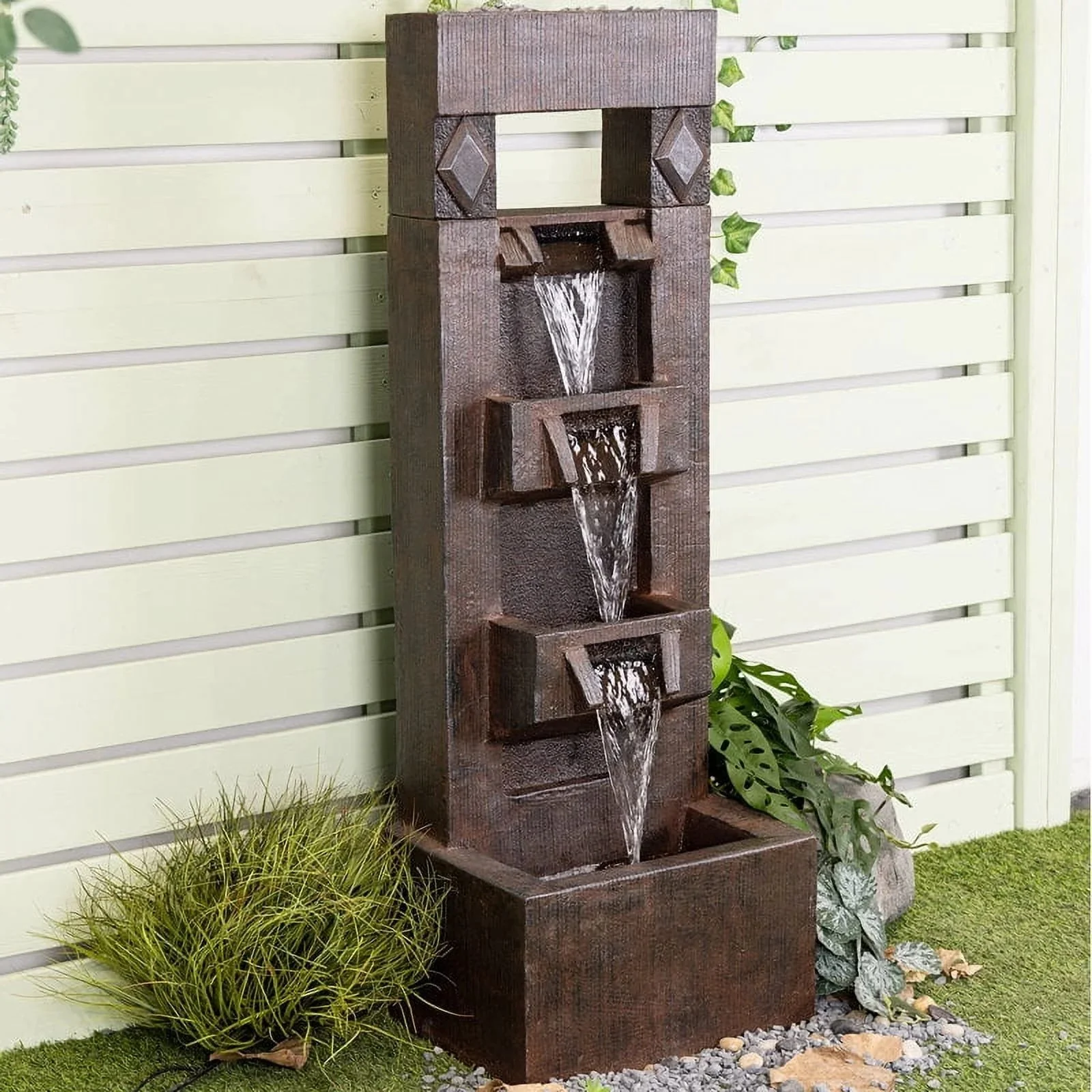4 Floor-Standing Water Fountain With LED Lights For Garden, Patio, And Living Room - Image 6 4 Floor-Standing Water Fountain With LED Lights For Garden, Patio, And Living Room - Image 6
