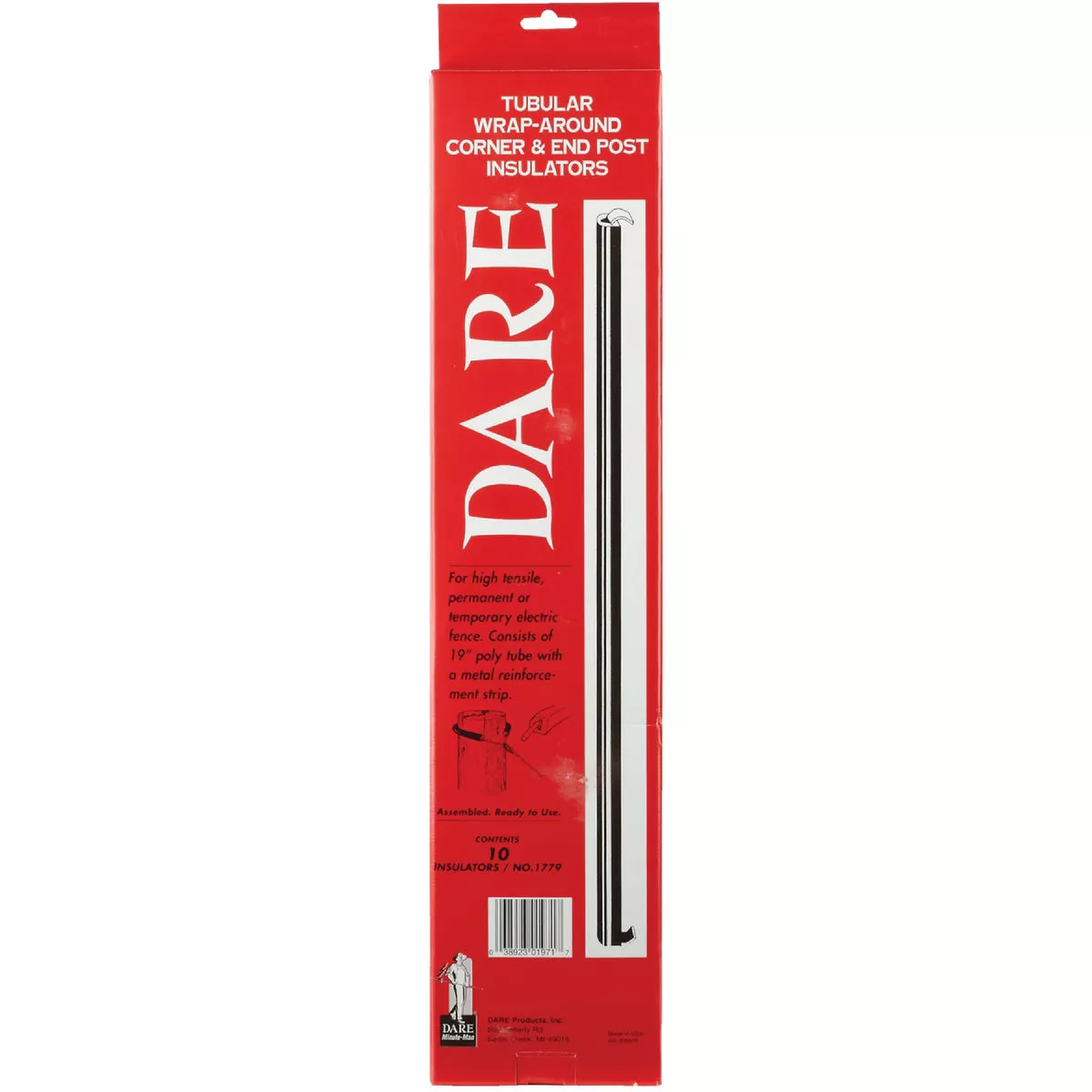 Dare Wrap Around Black Polyethylene/Steel Insert Electric Fence Insulator (10-Pack)
