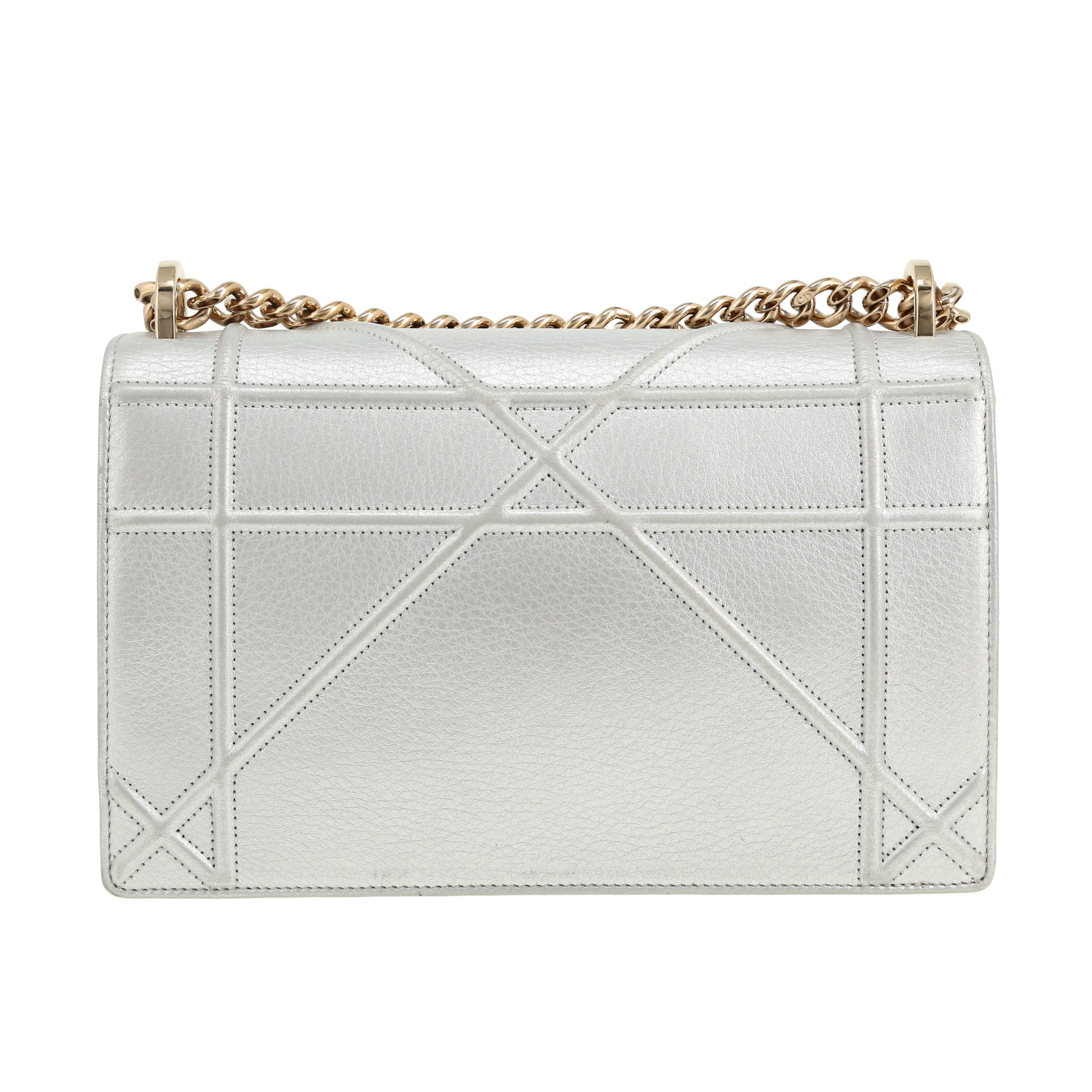 Dior Diorama shoulder bag in silver leather1:1High-quality replica