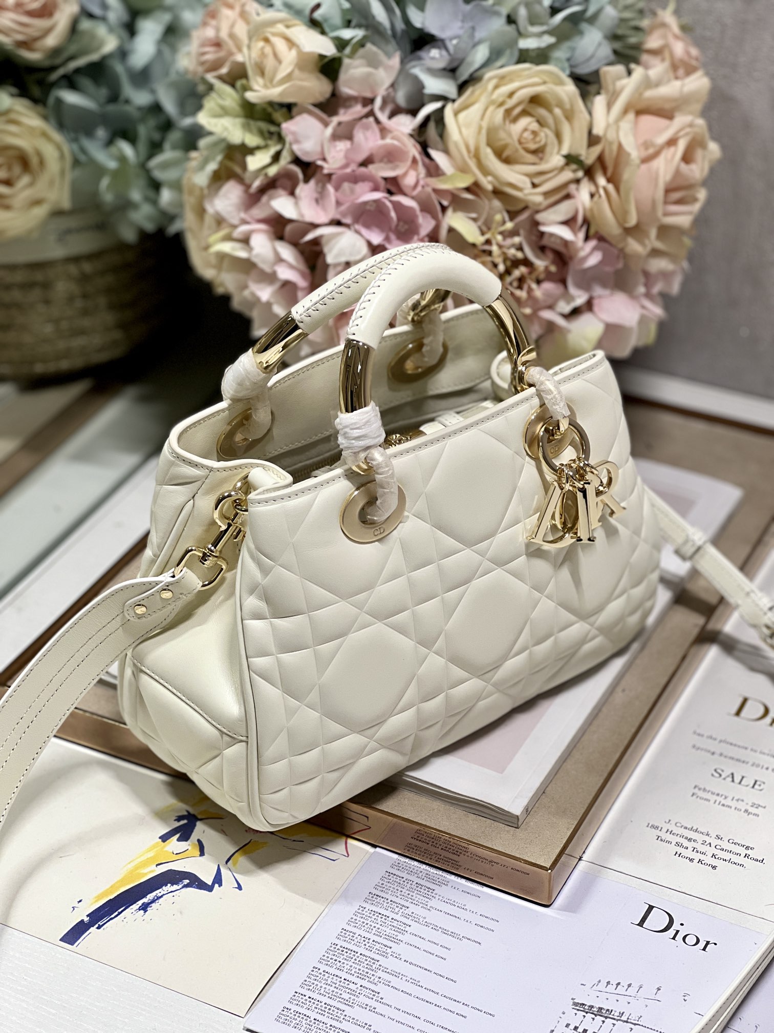 The Medium Lady 95.22 Bag Black/White/Grey For Women 9.5in/ 24cm1:1High-quality replica