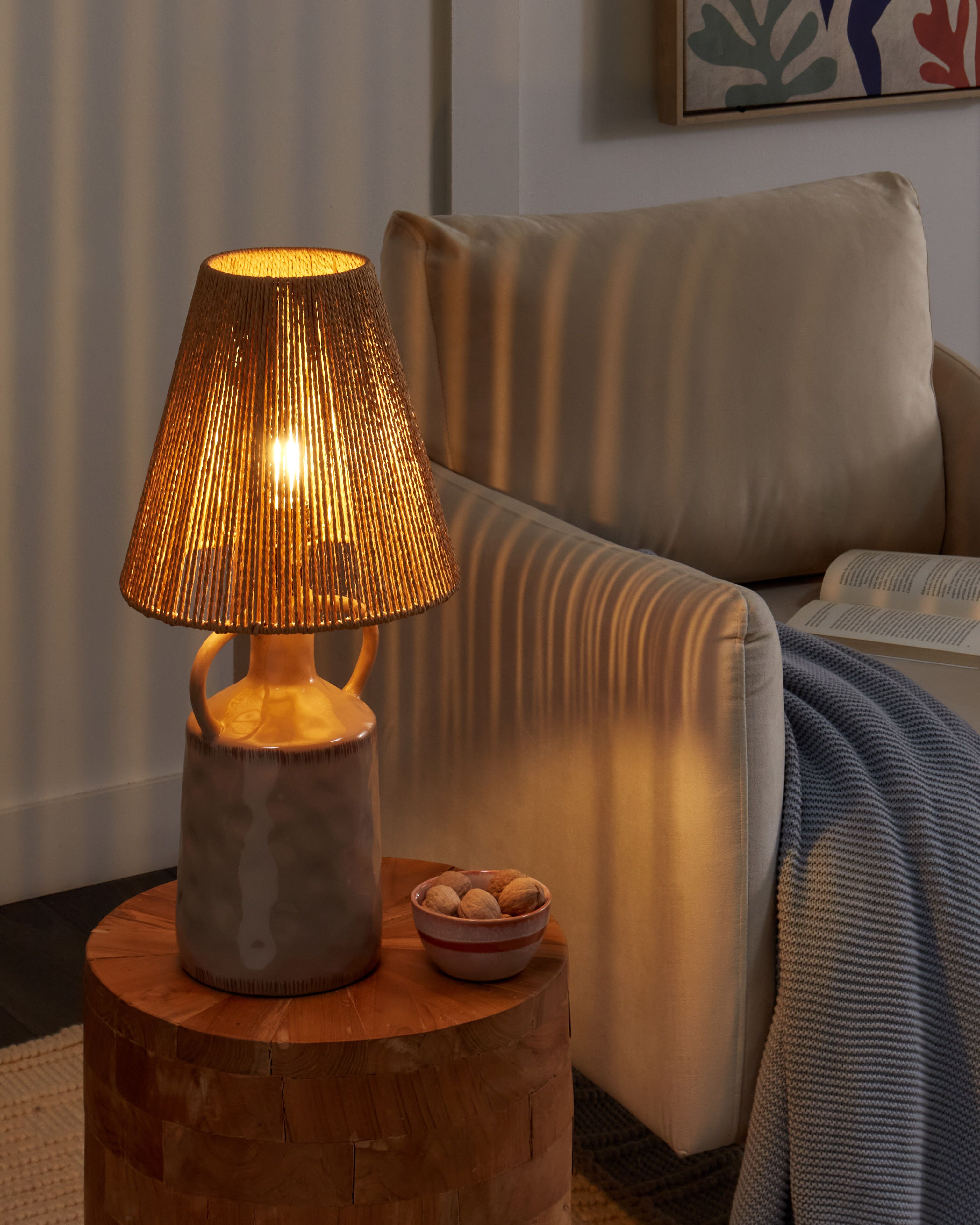 Table Lamp LARISSOS Ceramic Taupe