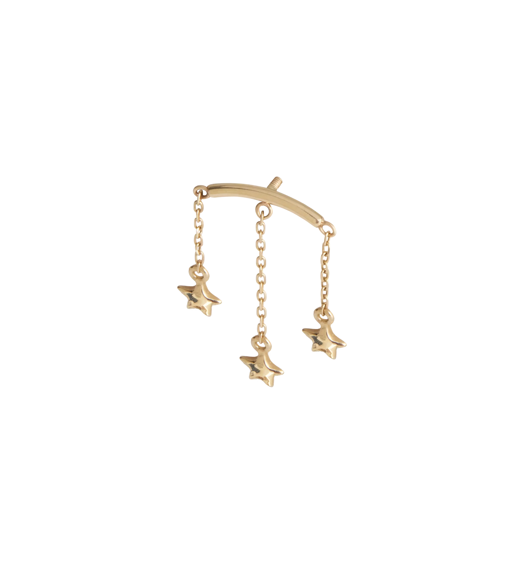 Starry Sky Hidden Helix Piercing Front 14K