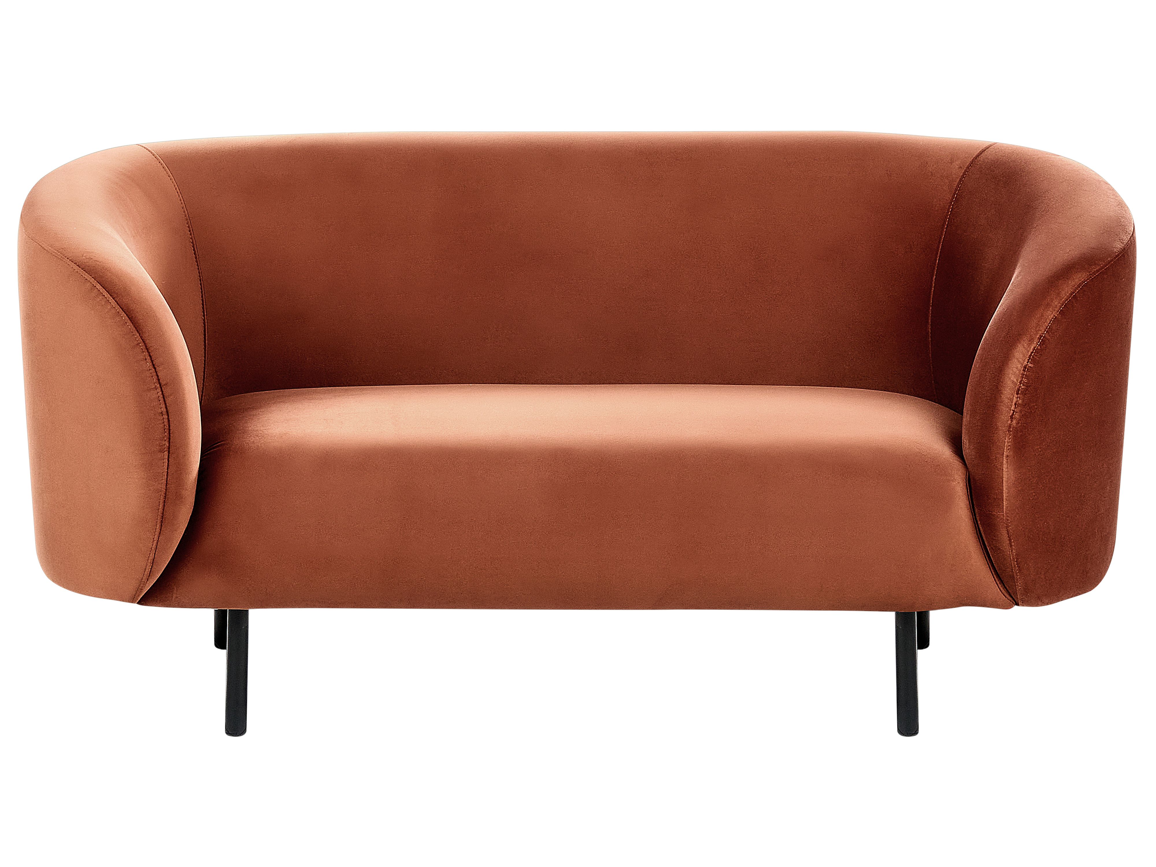 Sofa 2 Seater LOEN Velvet Orange