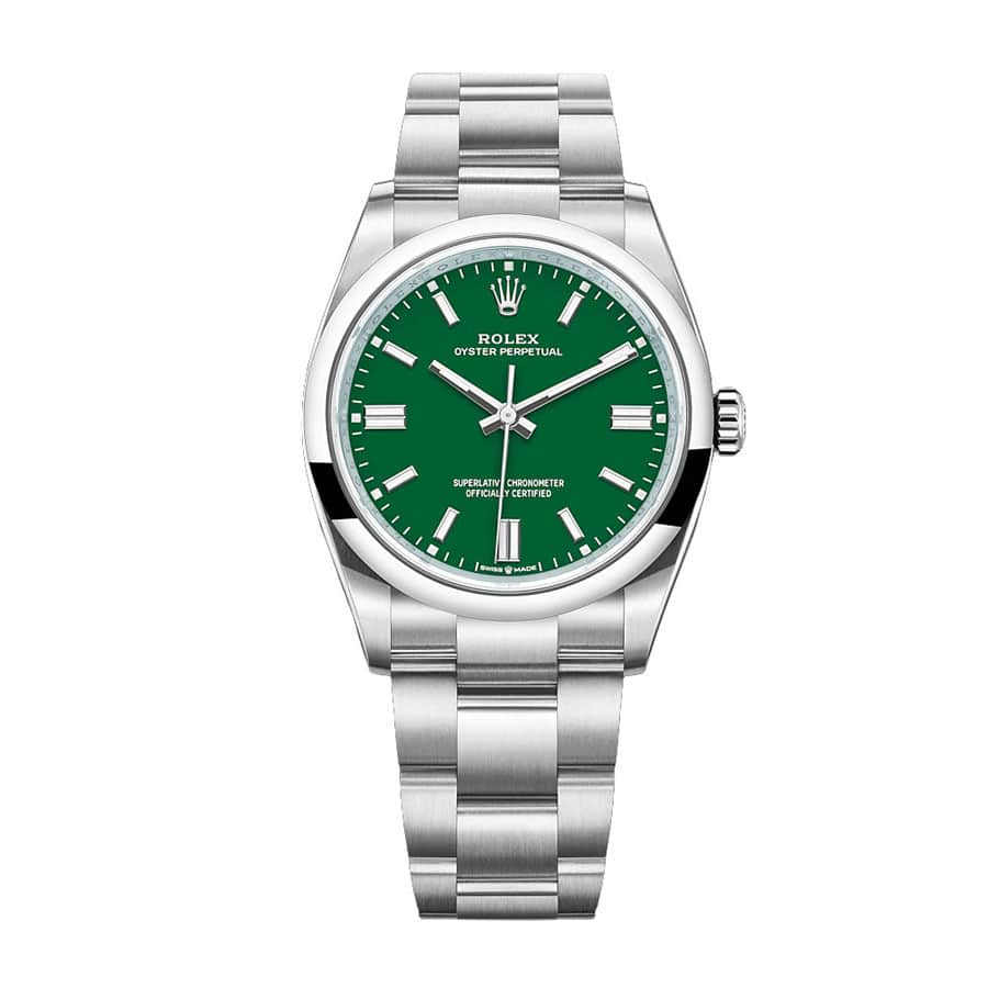 Rolex Oyster Perpetual Green Dial 126000-0005 Replica - Top club
