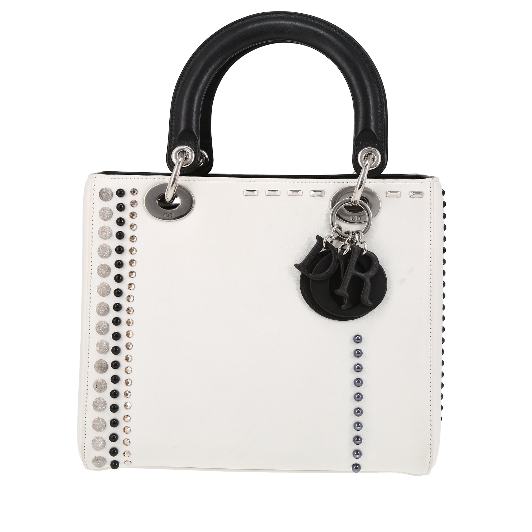Dior Lady Dior handbag in white leather1:1High-quality replica