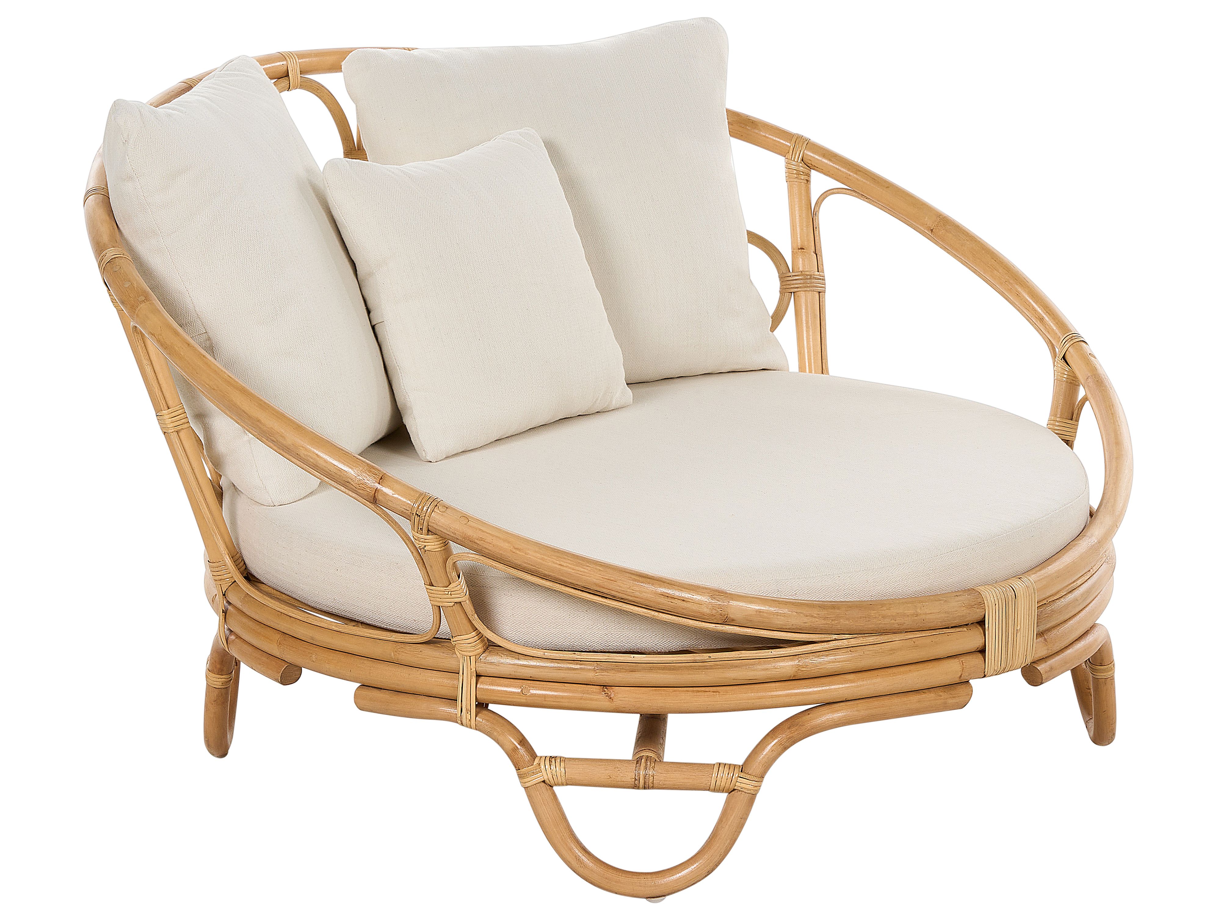 Garden Daybed ROSSANO Rattan Natural