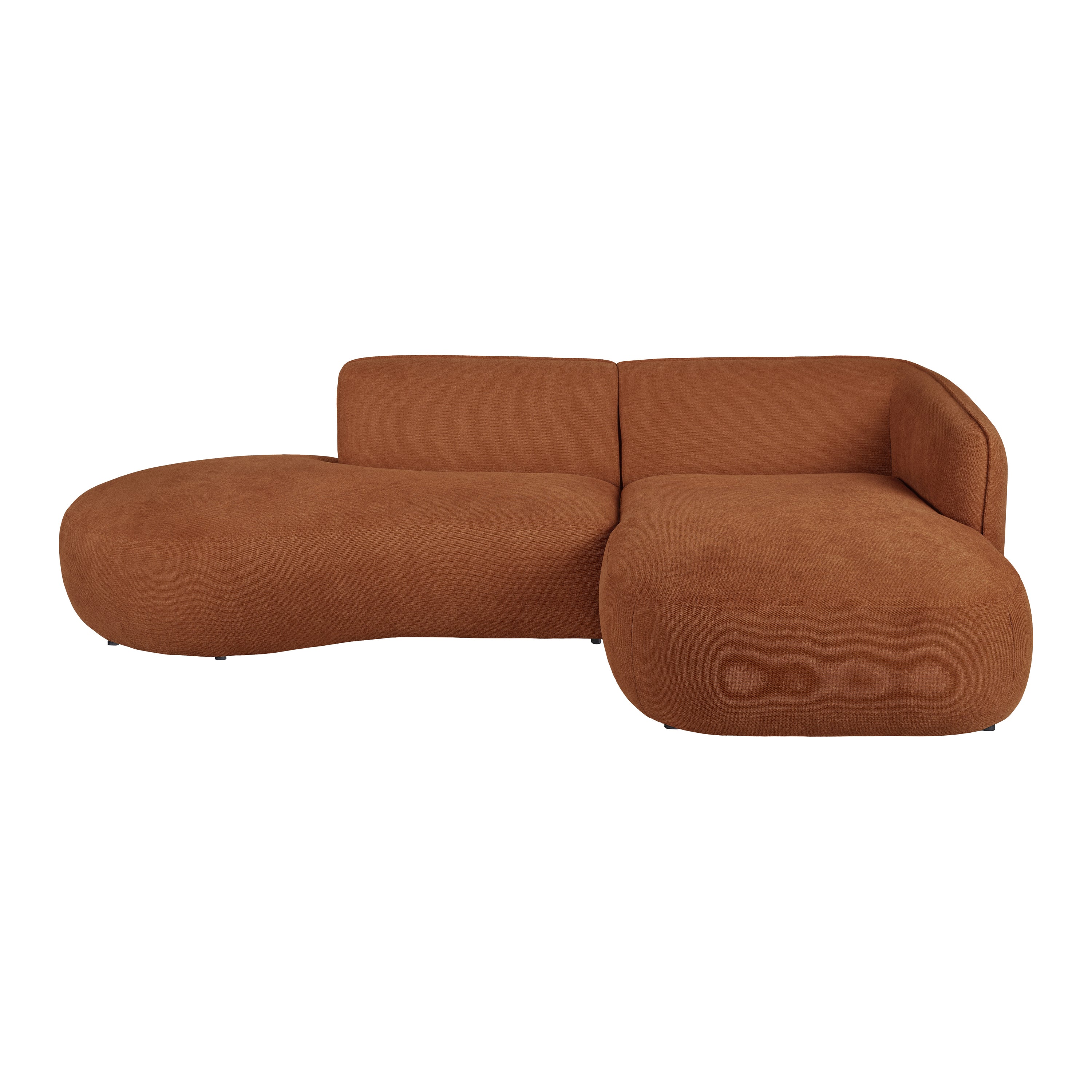 Blokker Soft Ottomane Bank Links - Micro Chenille - Terra
